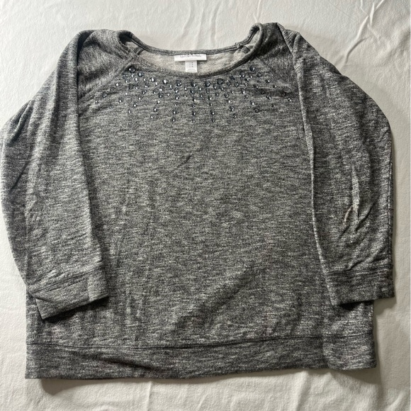Motherhood Maternity Gray Embellished Sweatshirt Medium - Picture 5 of 5